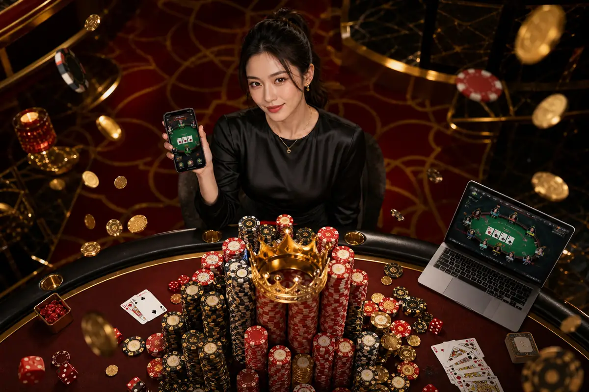 pussyapp Casino dealer langsung meja baccarat